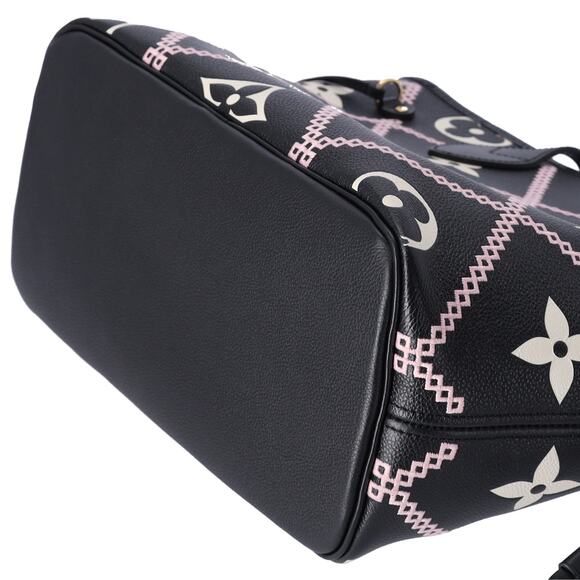 Louis Vuitton Neverfull MM Empreinte Embroidered Malletage Black Pink - Picture 5 of 9